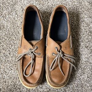 Sperry Tan Leather Boat Shoes
